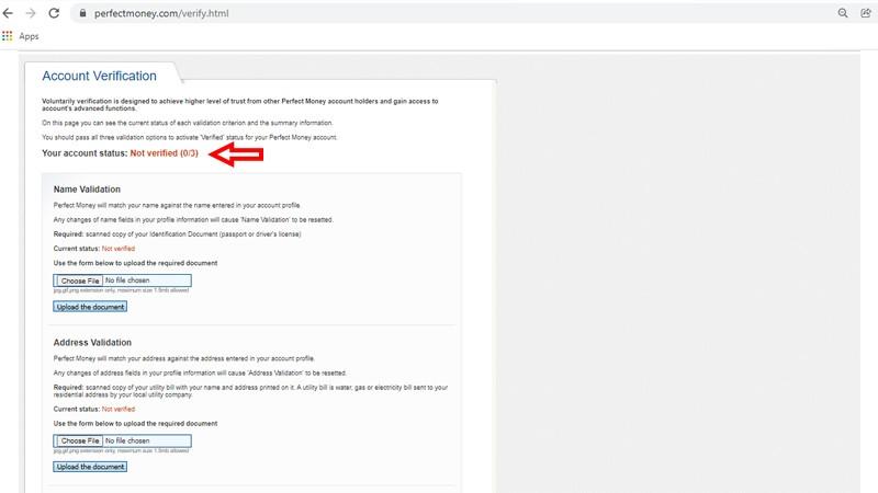 چگونه حساب پرفکت مانی خود را وریفای کنیم؟