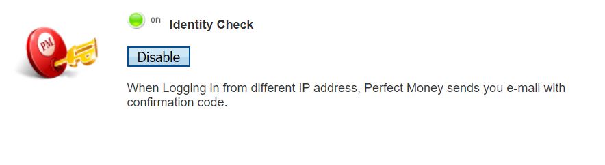تنظیم Identity Check در پنل پرفکت مانی؛ ارسال کد تایید به ایمیل هنگام ورود از آی پی جدید