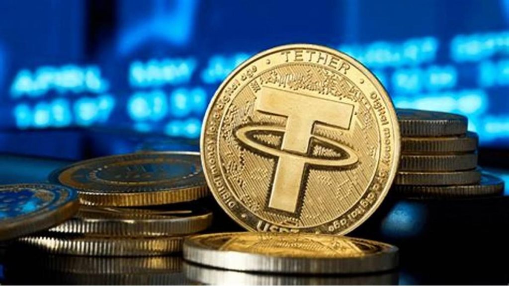 سکه تتر در برابر تابلوی آبی نرخ های بازار
