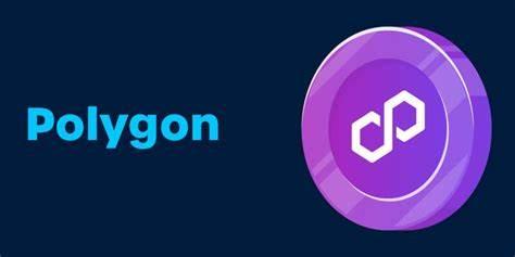 نوشته Polygon در کنار یک سکه سه بعدی بنفش با نشان دو ضلعی شبکه پالیگان