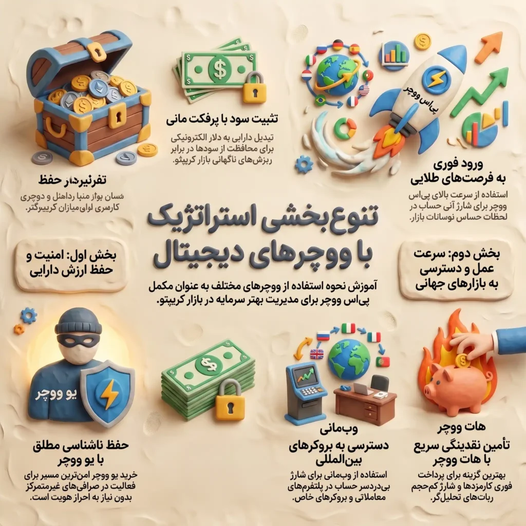 تنوع بخشی به ابزارهای مالی؛ مکمل های پی اس ووچر در دنیای کریپتو