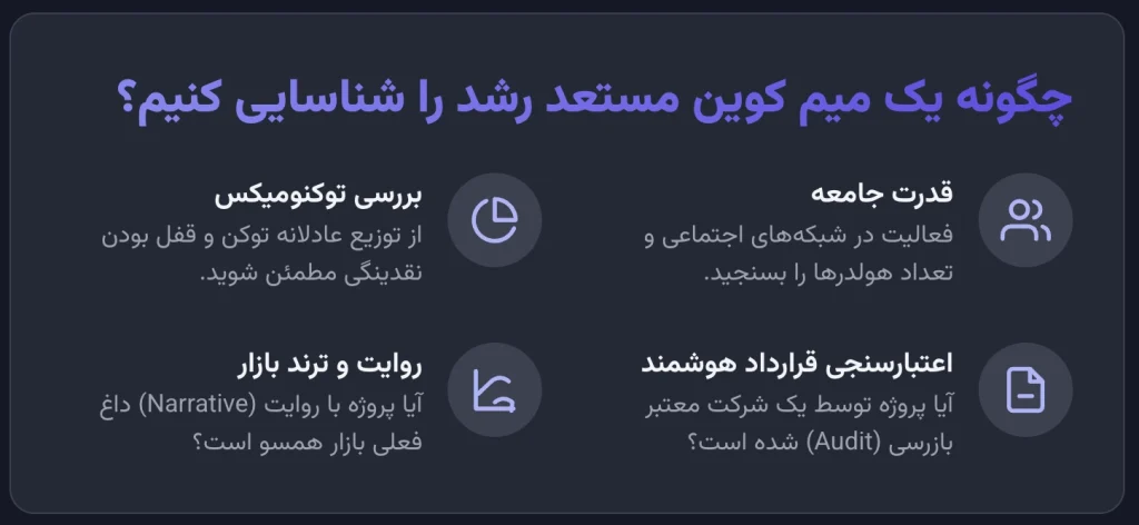 فراتر از شانس: چگونه یک میم کوین مستعد رشد را شناسایی کنیم؟
