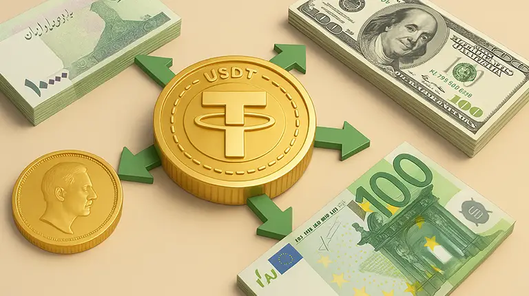 usdt-to-rial-dollar-euro-azadi تتر چیه و به چیا تبدیل میشه؟